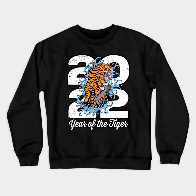 Year of the Tiger 2022 Water Tiger Crewneck Sweatshirt by RadStar